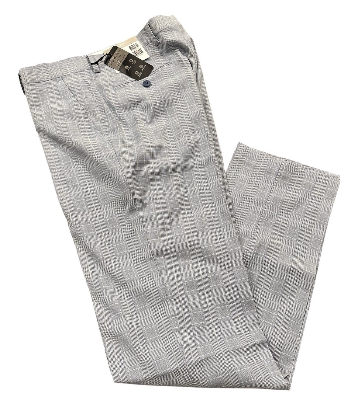 NEW Alfani Men\'s Slim Fit AlphaTech Stretch Suit Pants Light Blue Plaid 32x32 NEW Alfani Men\'s Slim Fit AlphaTech Stretch Suit Pants Light Blue Plaid 32x32