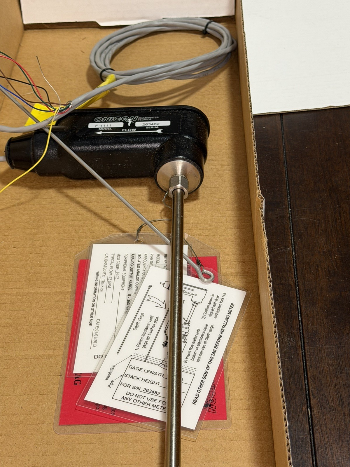 ONICON NEW F-1111 Single Turbine Insertion Flow Meter, NEW, OLD STOCK, in box ONICON NEW F-1111 Single Turbine Insertion Flow Meter, NEW, OLD STOCK, in box