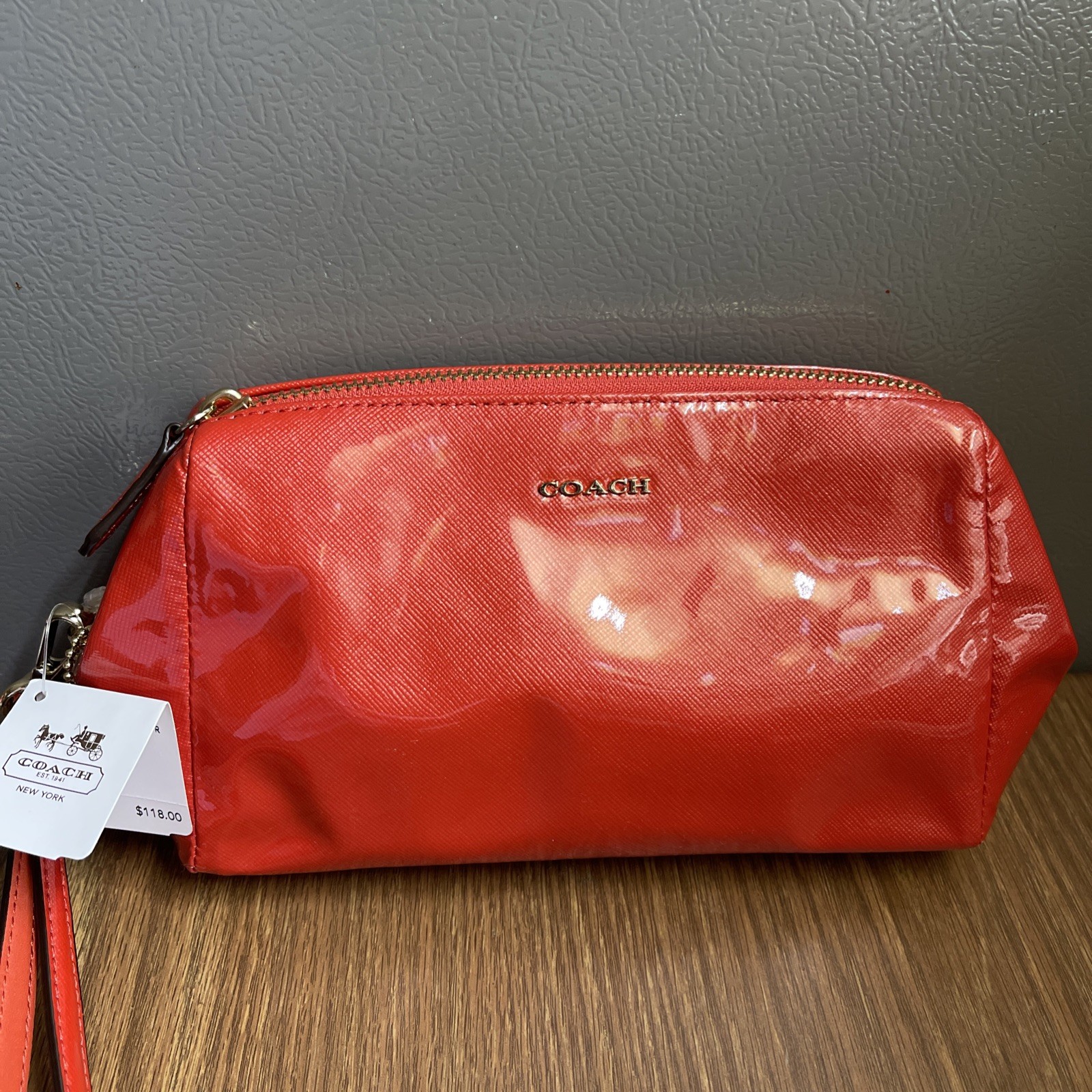 Coach Mad Pat Zip Tp Large Wristlet/Make Up Bag 49998 New With Tag Coach Mad Pat Zip Tp Large Wristlet/Make Up Bag 49998 New With Tag
