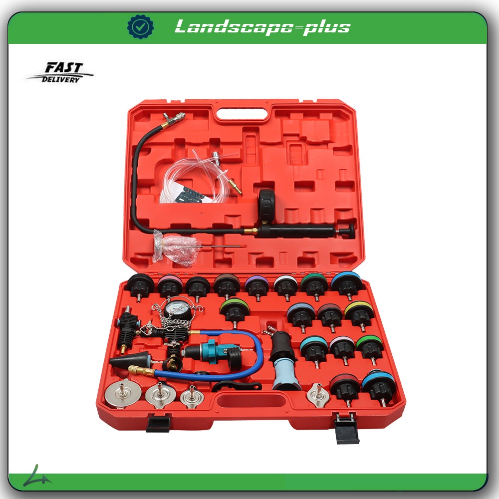 33pcs New Radiator Pressure Tester Vacuum-Type Cooling Purge System Kit