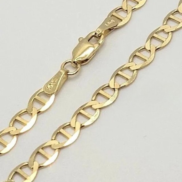 10K Solid Yellow Gold Link Chain Bracelet Necklace 3.2mm~6mm Size 7 10K Solid Yellow Gold Link Chain Bracelet Necklace 3.2mm~6mm Size 7