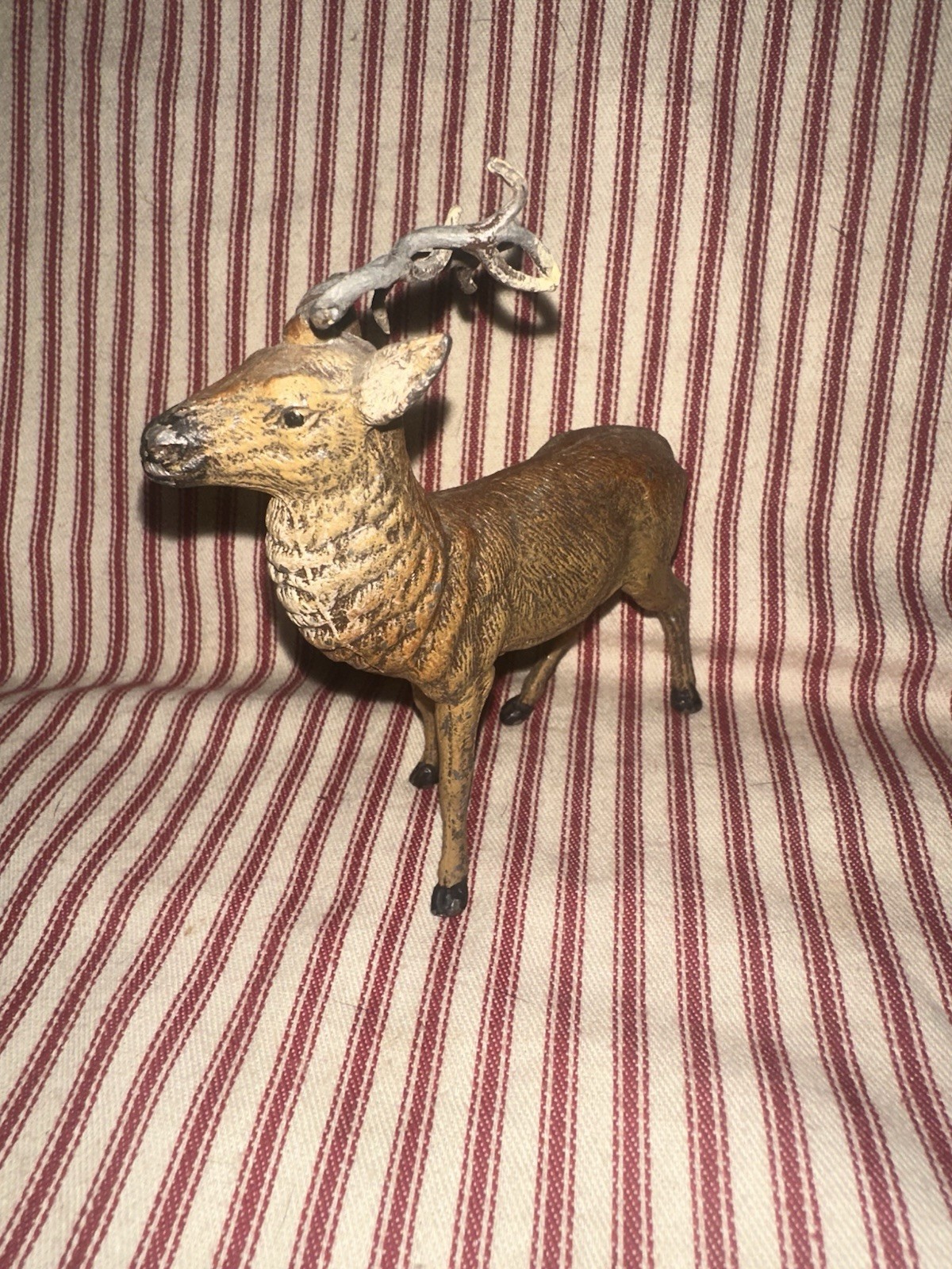 Antique German Cast Metal Miniature Deer Figurine