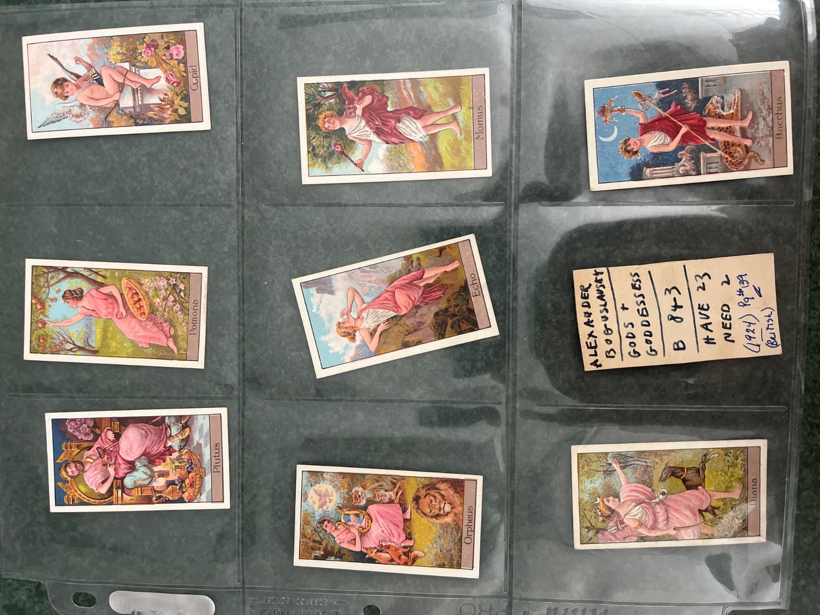 1924 TOBACCO 25 CARD LOT GODS & GODDESSES BOGUSLAVSKY 1924 TOBACCO 25 CARD LOT GODS & GODDESSES BOGUSLAVSKY