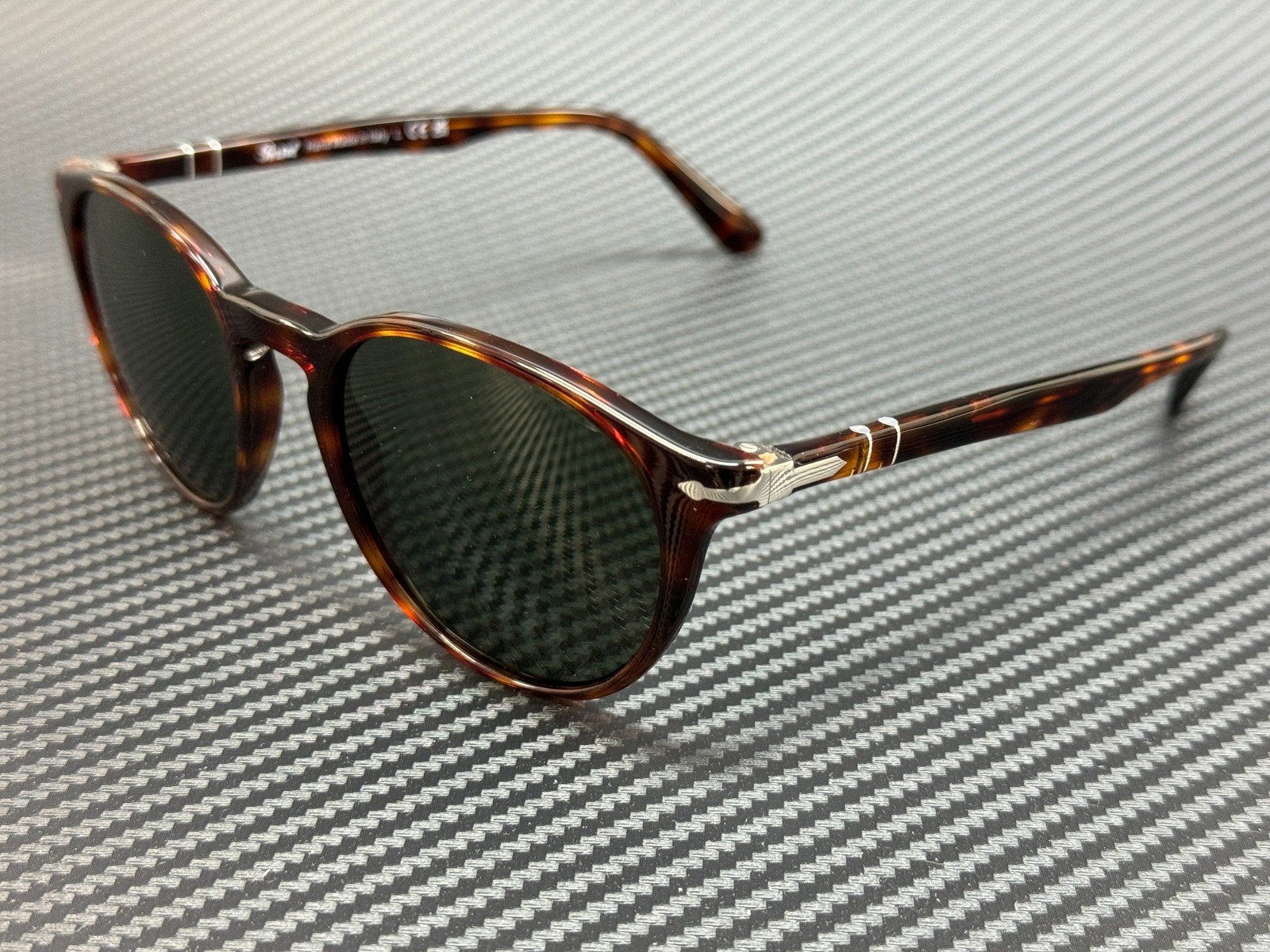 PERSOL PO3152S 901531 Havana Round Men\'s 52 mm Sunglasses