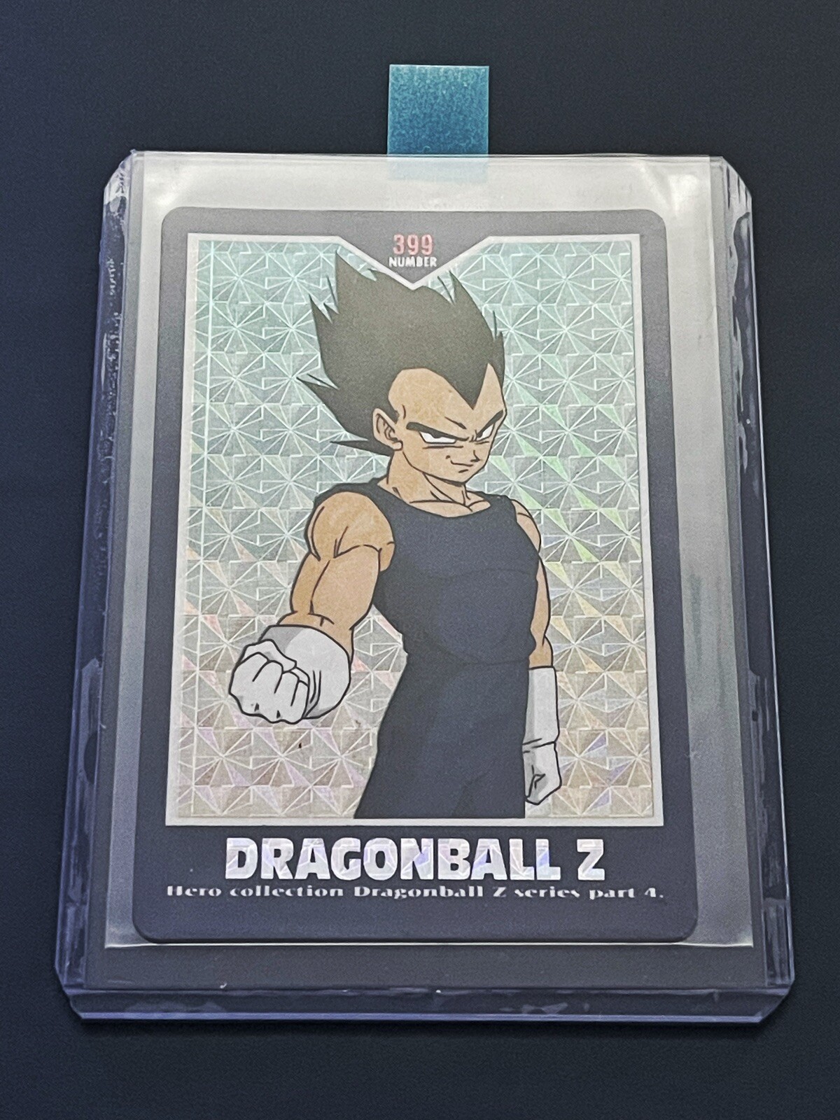 Super Rare. Foil Vegeta. DBZ Hero Collection (Series Part 4). #399. 1995 Japan Super Rare. Foil Vegeta. DBZ Hero Collection (Series Part 4). #399. 1995 Japan