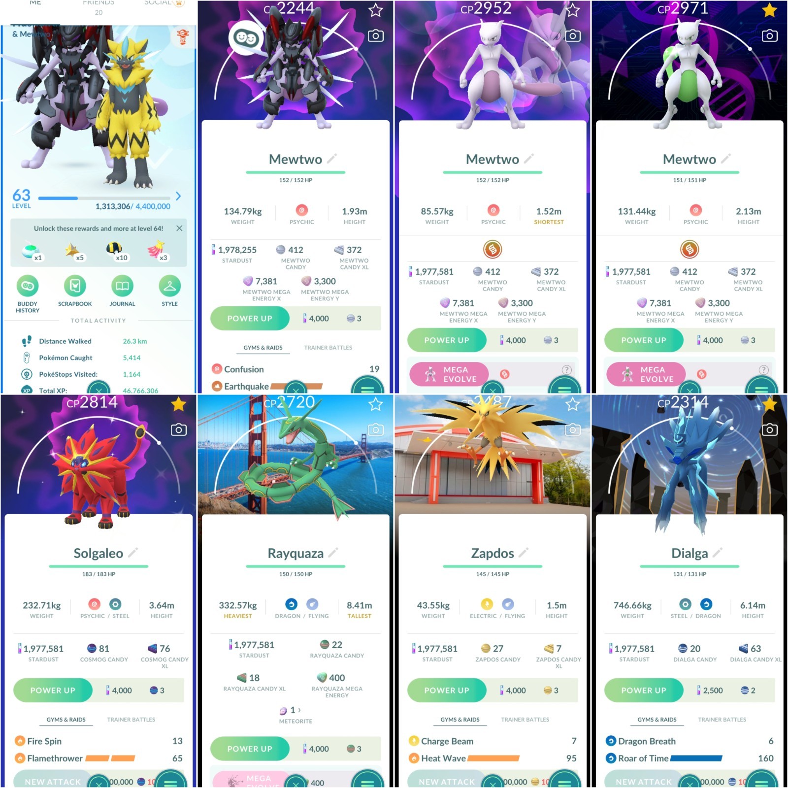 Pokémon Acc Go - Lvl63 - 95 Shiny - 196 Legendary - 82 4* Pokémon Acc Go - Lvl63 - 95 Shiny - 196 Legendary - 82 4*