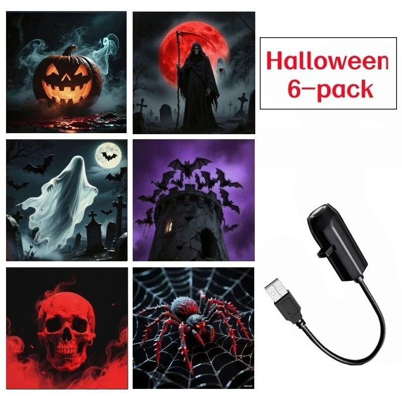 Led Halloween USB Projector Light Night Lamp w/ 6 Patterns Holiday Decor USA Led Halloween USB Projector Light Night Lamp w/ 6 Patterns Holiday Decor USA