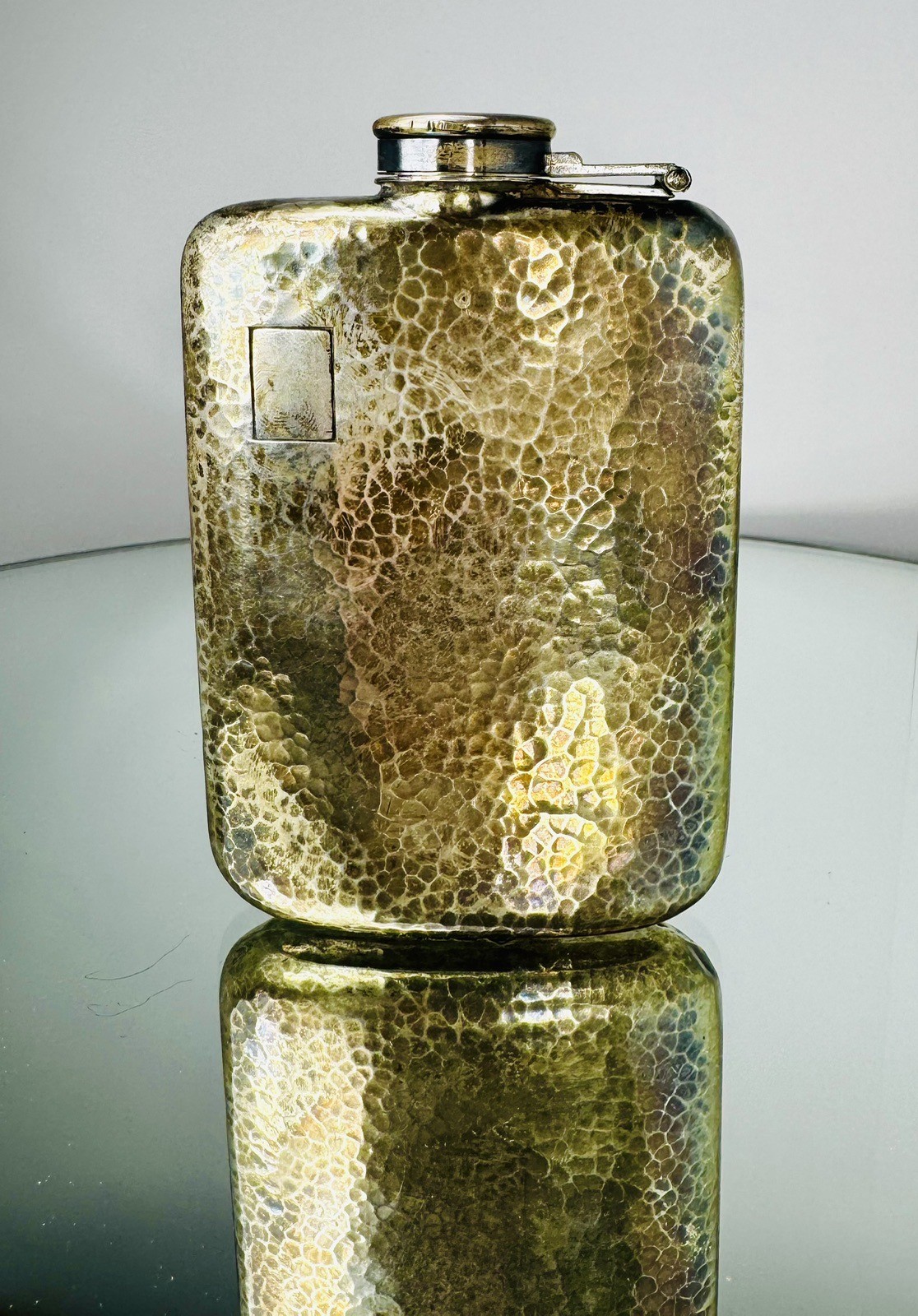 Rare Post WWII Hammered 950 Silver Flask 1940-1950 Marked “CPO” Rare Post WWII Hammered 950 Silver Flask 1940-1950 Marked “CPO”