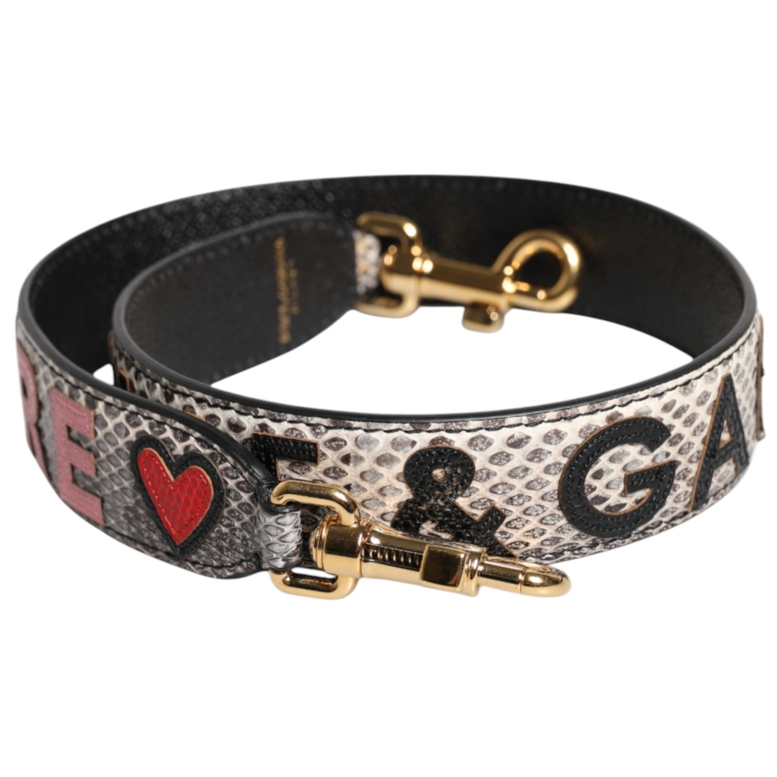 DOLCE & GABBANA Shoulder Strap Multicolor DG AMORE Patch Bag Accessory 970usd