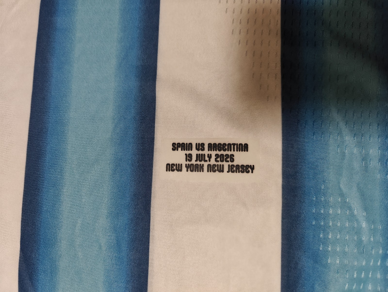 Argentina vs Spain /España 2026 World Cup Final Match Detail Patch Jersey IronOn Argentina vs Spain /España 2026 World Cup Final Match Detail Patch Jersey IronOn