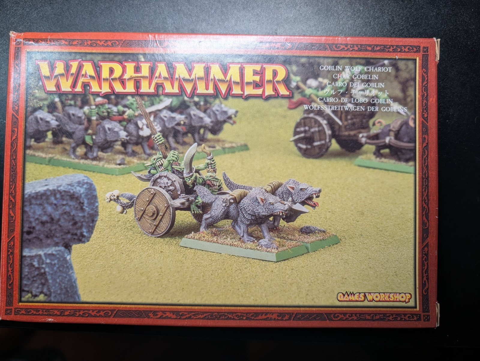 Warhammer Fantasy Orcs & Goblins - Goblin Wolf Chariot x1 Metal OOP NIB Warhammer Fantasy Orcs & Goblins - Goblin Wolf Chariot x1 Metal OOP NIB