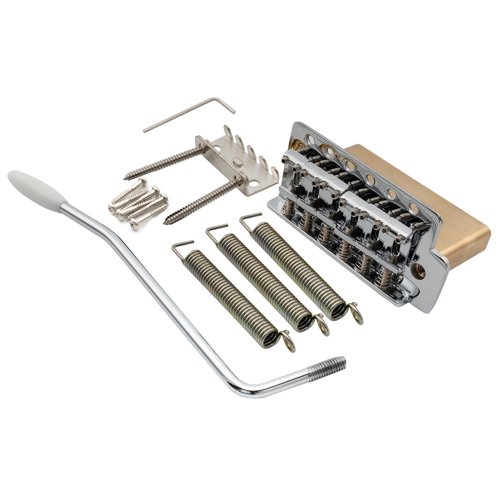 Musiclily Pro Chrome 52.5mm Vintage Tremolo Bridge Brass Block For Squier Guitar Musiclily Pro Chrome 52.5mm Vintage Tremolo Bridge Brass Block For Squier Guitar