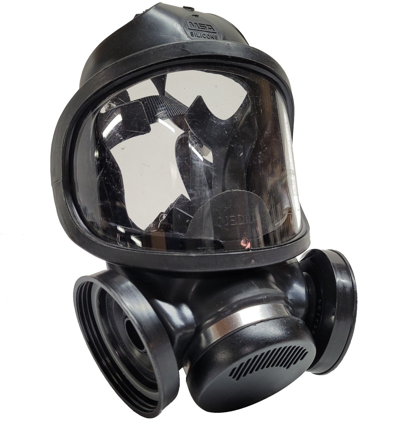 MSA 7-204-1 M4C3 Ultra-Twin Full Face Respirator Gas Mask ~ Medium