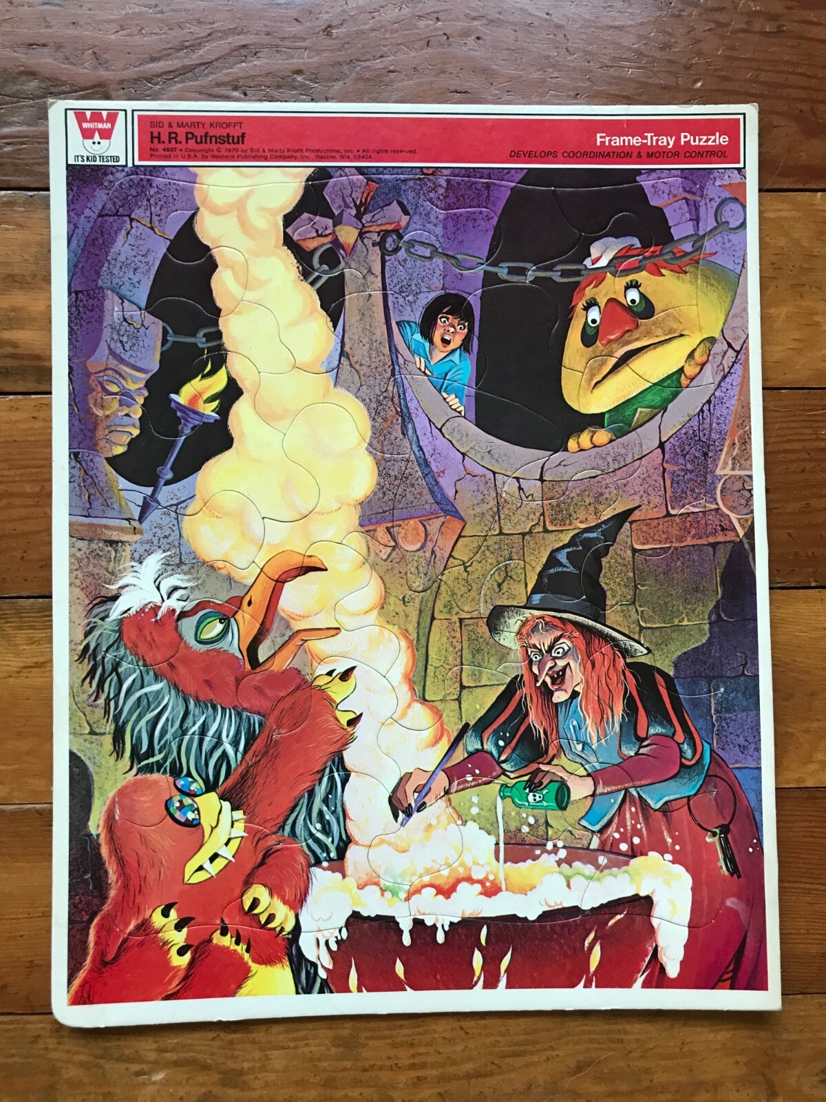 VTG H.R. PUFNSTUF FRAME TRAY PUZZLE WHITMAN - SEYMOUR ORSON WITCHIEPOO - RARE VTG H.R. PUFNSTUF FRAME TRAY PUZZLE WHITMAN - SEYMOUR ORSON WITCHIEPOO - RARE