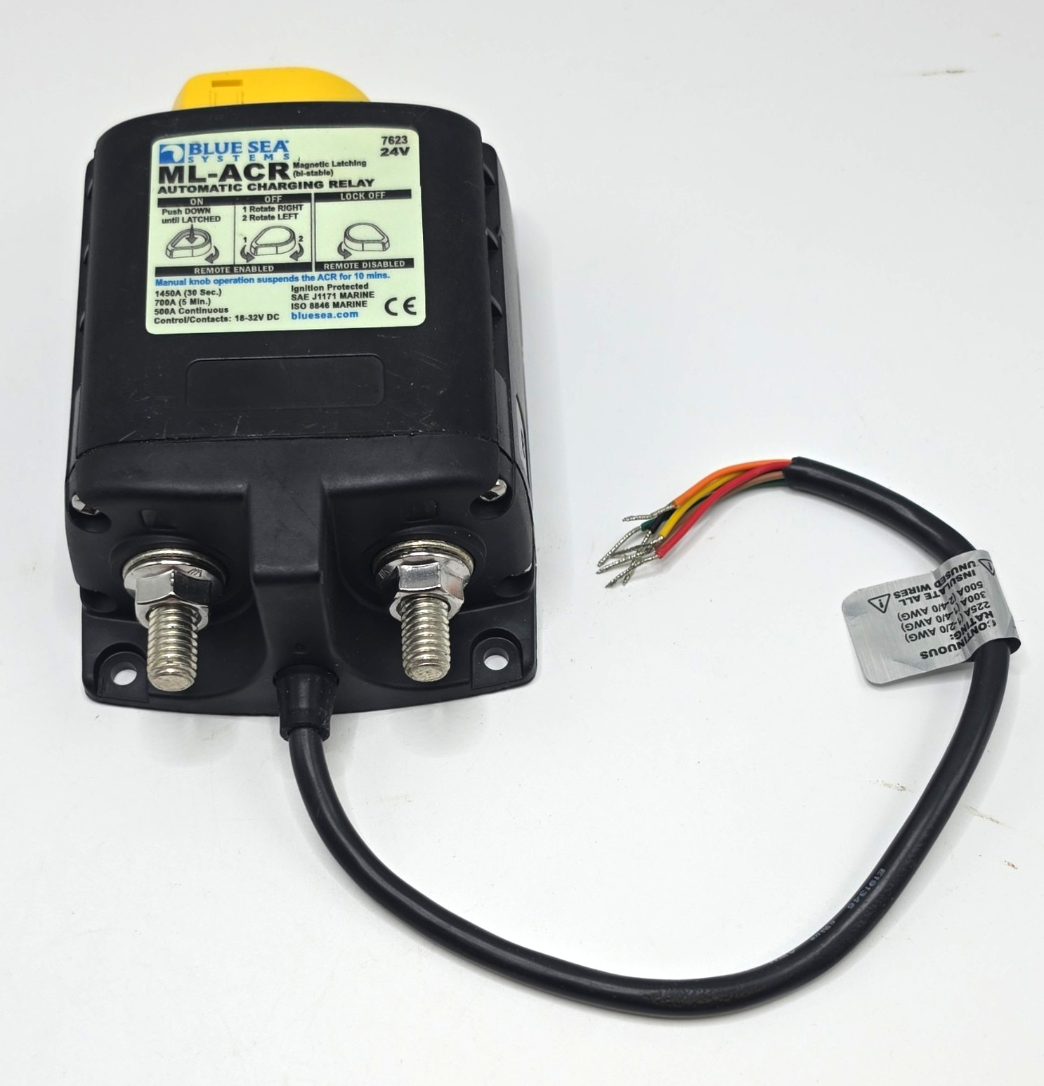 Blue Sea ML-ACR 24V 7623 Automatic Charging Relay 500A Continuous Blue Sea ML-ACR 24V 7623 Automatic Charging Relay 500A Continuous