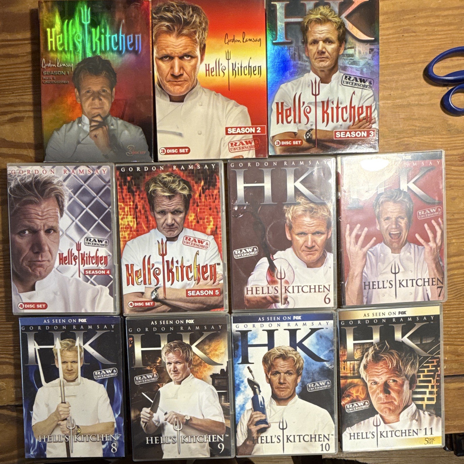 Hell\'s Kitchen DVD Seasons 1-11 Raw & Uncensored Gordon Ramsay Hell\'s Kitchen DVD Seasons 1-11 Raw & Uncensored Gordon Ramsay