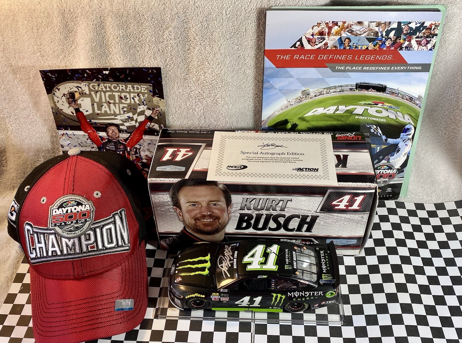 2017 Kurt Busch Autographed Extremely Rare Chassis #17 Of 50 and Collector Items