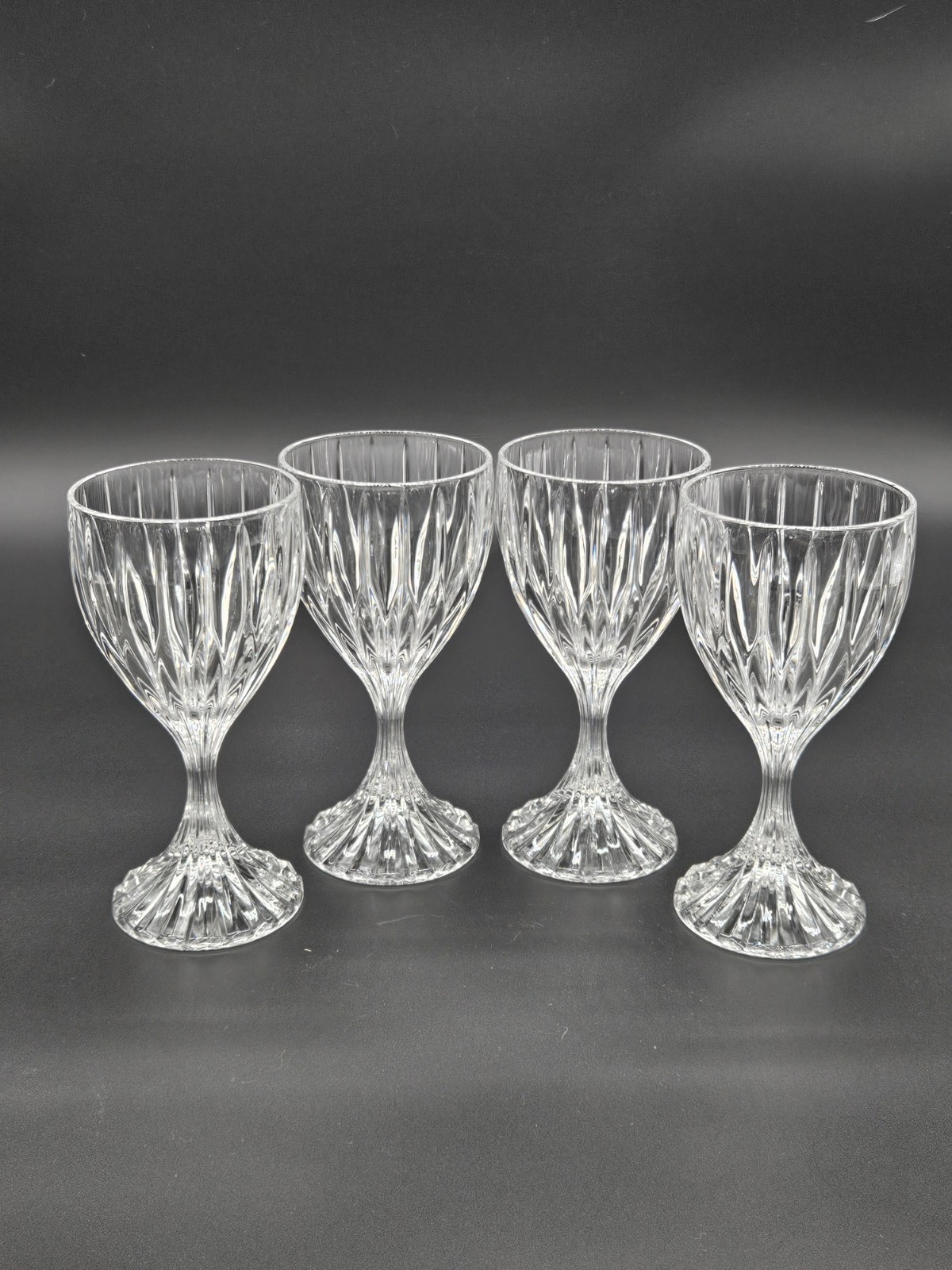 Mikasa Park Lane Crystal Water Goblets 6.7in Discontinued Set of 4