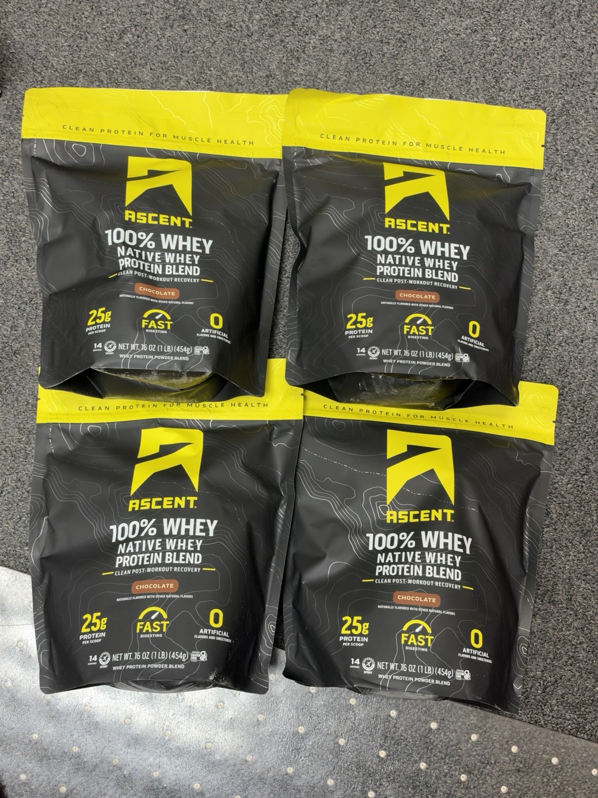 ascent Whey protein powder 4 lbs Chocolate Flavor Exp1/24/27 ascent Whey protein powder 4 lbs Chocolate Flavor Exp1/24/27