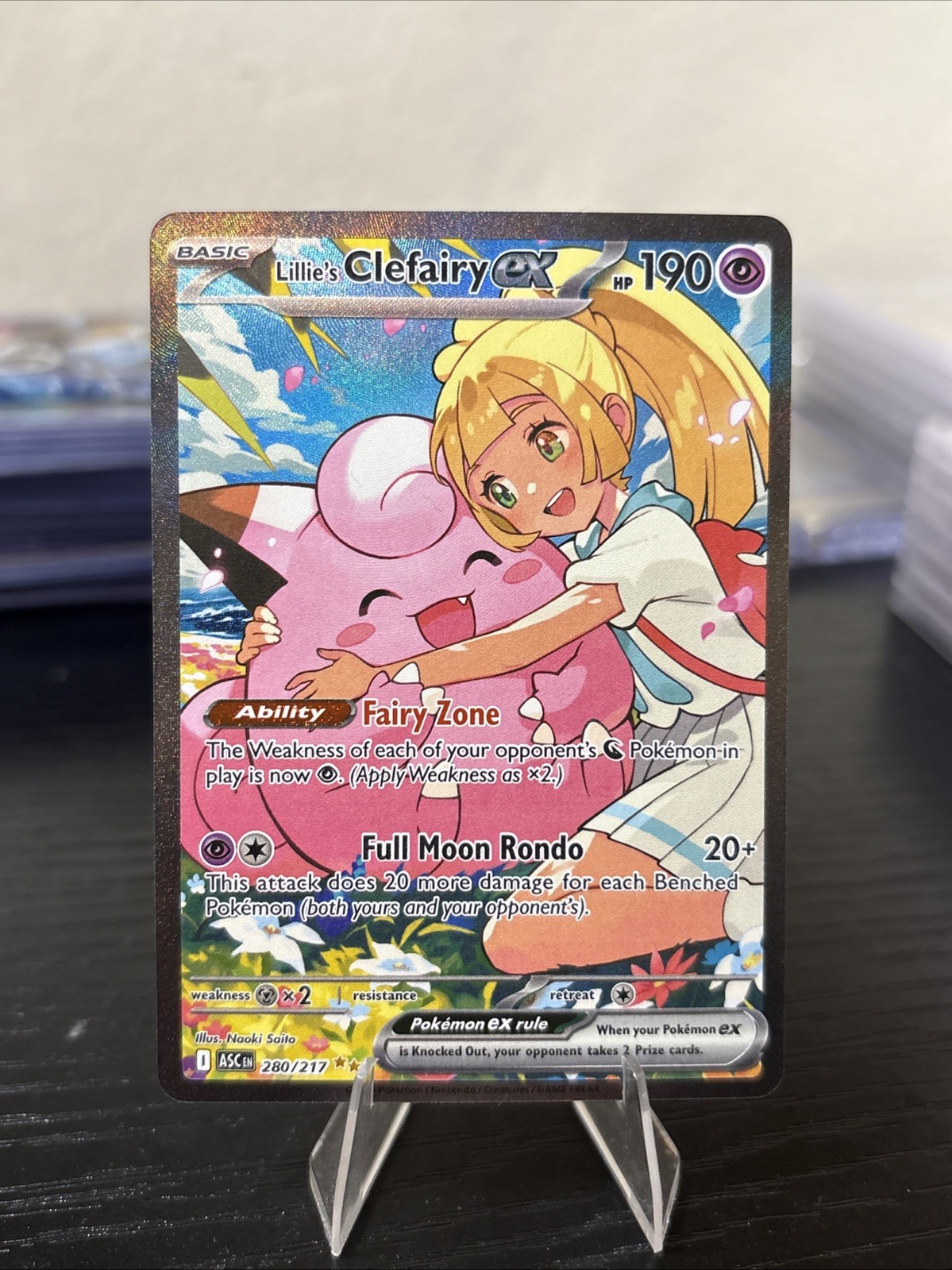 2026 Pokemon Lillie's Clefairy ex Special Illustration Rare #280/217 NM 2026 Pokemon Lillie's Clefairy ex Special Illustration Rare #280/217 NM