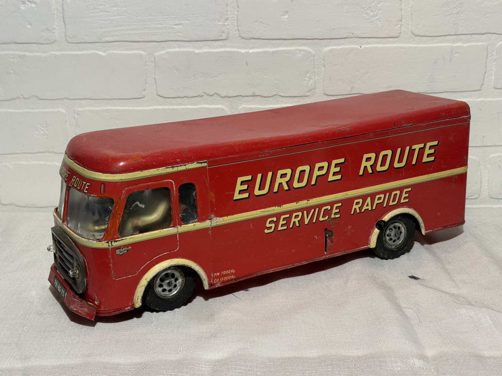 Joustra Jouets Europe Route Service Rapide Tin Large 17” Made in France RARE