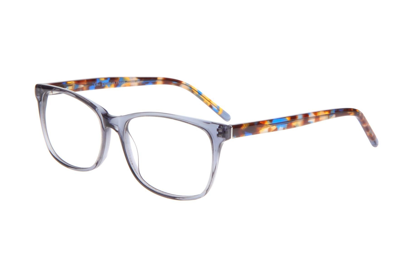 Chic Eyewear Crystal Grey BREE Eyeglasses with Blue Tortoise Temples 57/16/145
