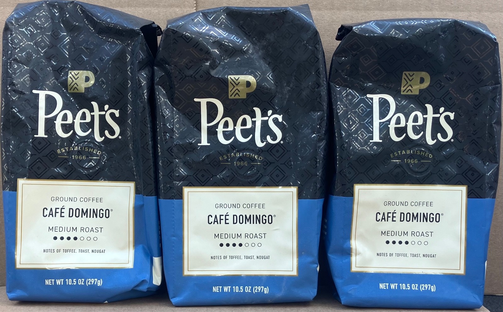 Peet\'s Cafe Domingo Ground Coffee 3 Packages Medium Roast