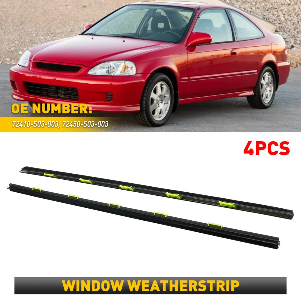 For HONDA CIVIC COUPE7 1996-2000 Genuine Door Window Molding Right&Left Set
