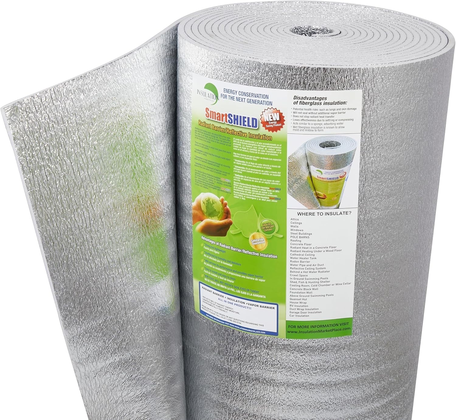 SmartSHIELD 10mm R22 Reflective Insulation Roll, Foam Core Radiant Barrier SmartSHIELD 10mm R22 Reflective Insulation Roll, Foam Core Radiant Barrier