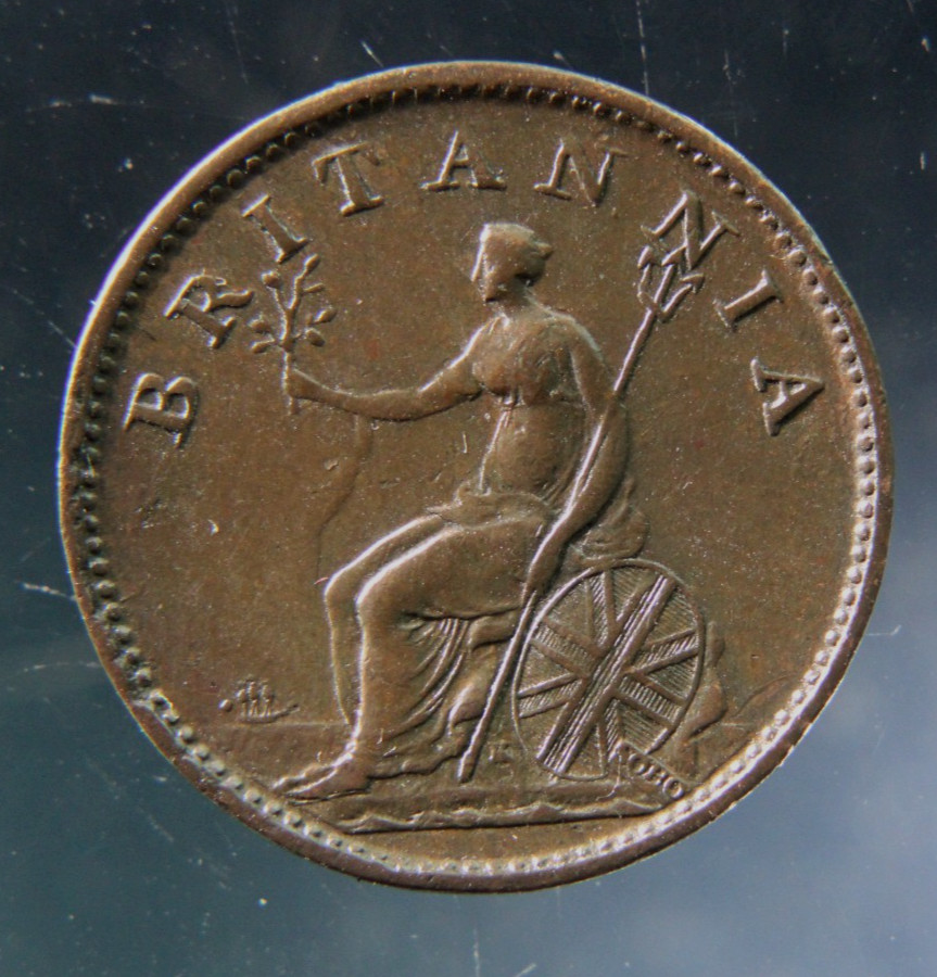 Great Britain, Farthing, 1806 copper coin, George III Great Britain, Farthing, 1806 copper coin, George III