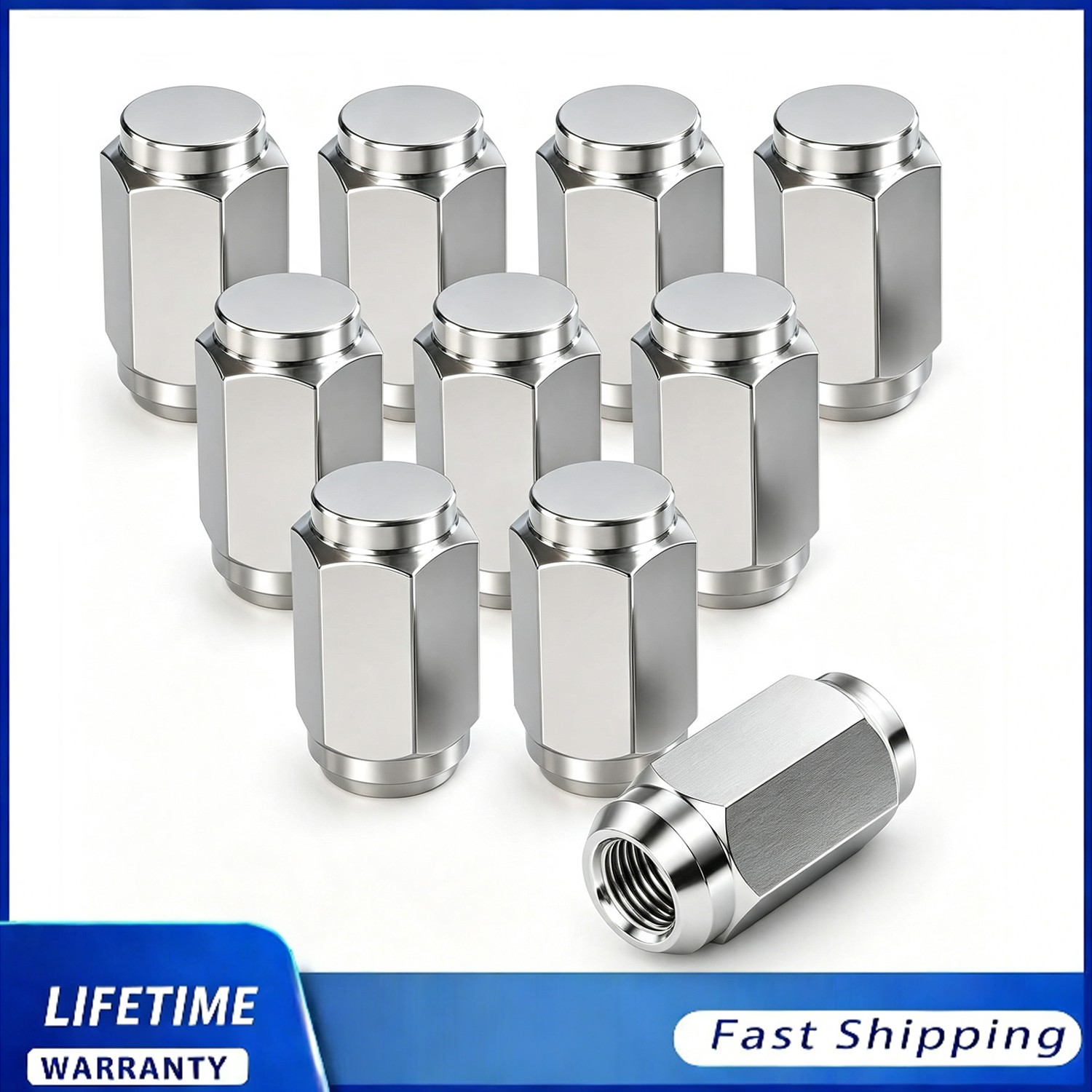 Upgrade Chrome Closed.End Bulge Acorn Lug Nuts 12x1.5 Set of 20 Wheel Lug Nuts.