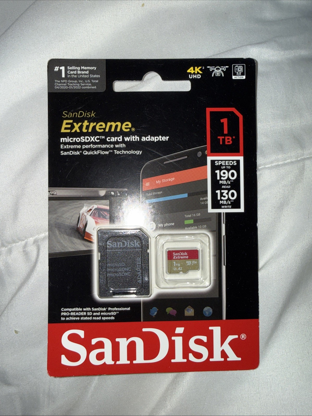 SanDisk Extreme Memory 1TB Micro SD SDXC Class 10 - SDSQXAV1T00GN6MA SanDisk Extreme Memory 1TB Micro SD SDXC Class 10 - SDSQXAV1T00GN6MA