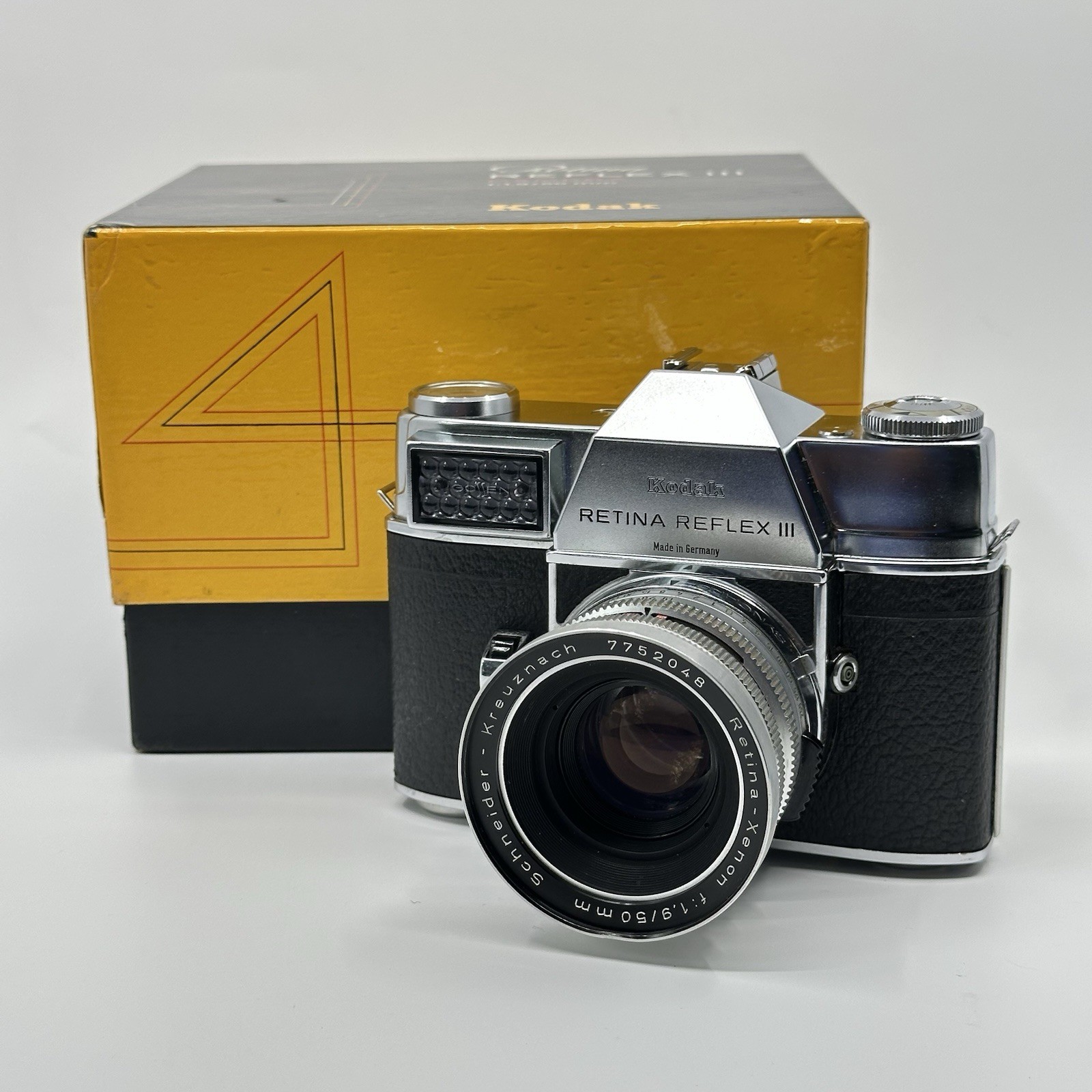 RARE Kodak Retina Reflex III camera W/ 50mm lenses W/ Original Box & Paperwork RARE Kodak Retina Reflex III camera W/ 50mm lenses W/ Original Box & Paperwork