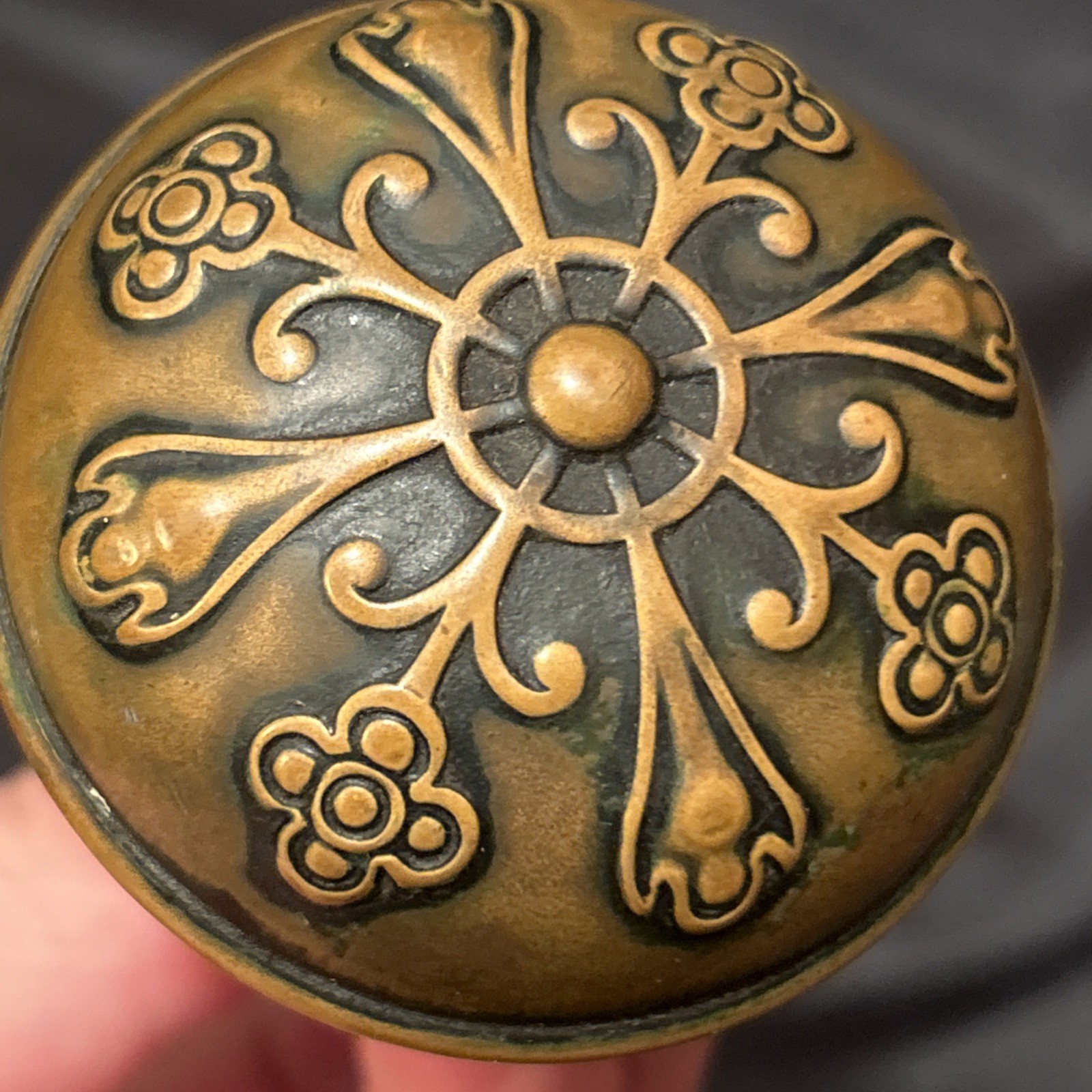 Pair of Antique Door Knobs 1890\'s Eastlake Victorian Style Doorknob Knob