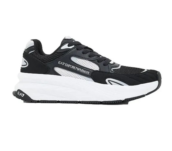 EA7 EMPORIO ARMANI Men's Sneakers Running Shoes AUTHENTIC NEW Black X8X178 XK382