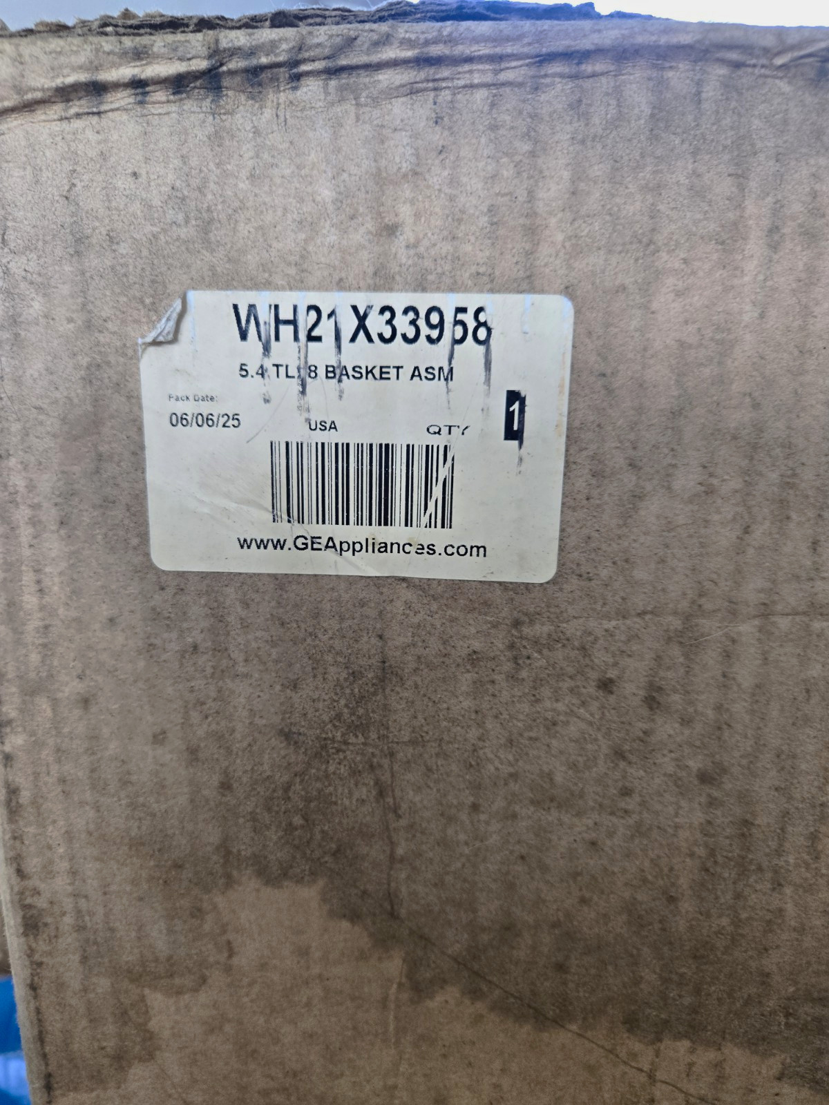 NEW GENUINE OEM GE Washer Basket Assembly WH21X33958 5.4 cu ft