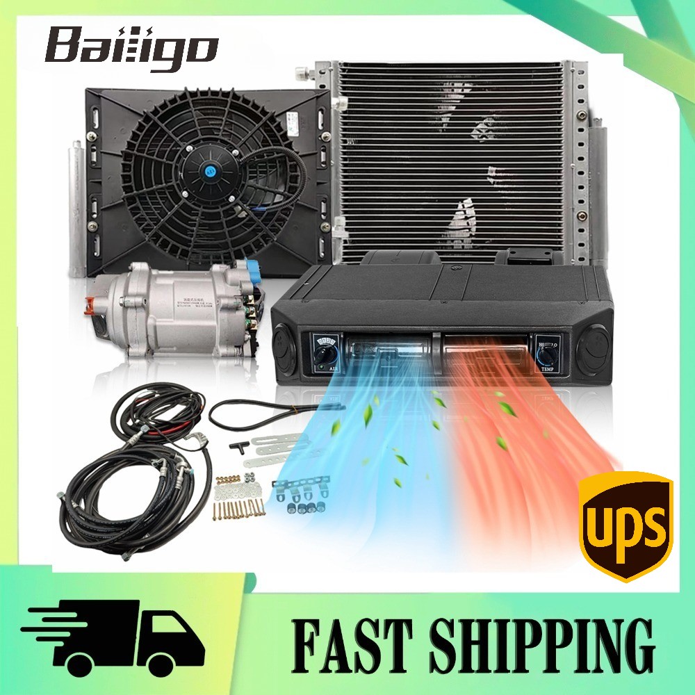 12V Electric Car AC Kit Cool & Water Heat Function Underdash Installation DIY 12V Electric Car AC Kit Cool & Water Heat Function Underdash Installation DIY