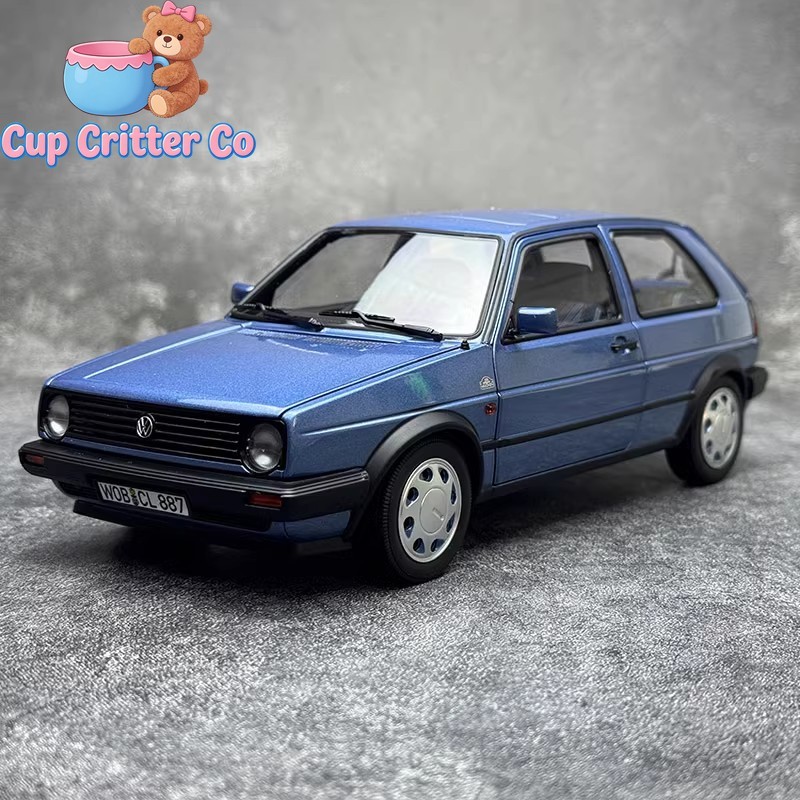 Norev 1:18 Volkswagen Golf Mk2 Metallic Blue Diecast Model Car