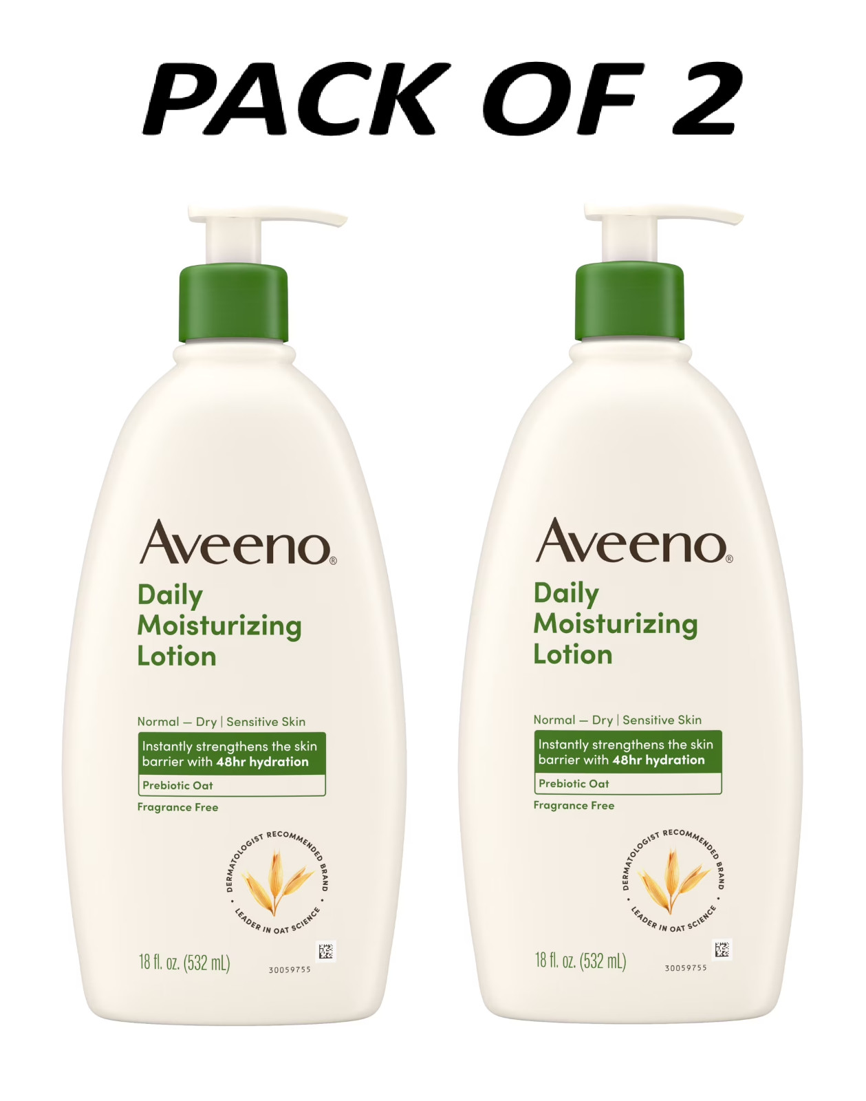 Aveeno Daily Moisturizing Body Lotion, Body Lotion for Dry Skin with 18 FL OZ
