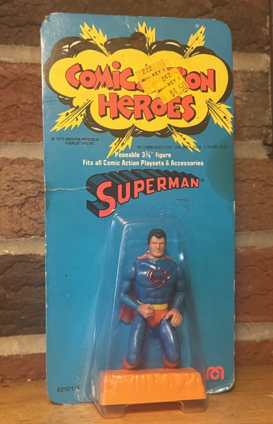 1975 MEGO Comic Action Heroes SUPERMAN 3.75\ 1975 MEGO Comic Action Heroes SUPERMAN 3.75\