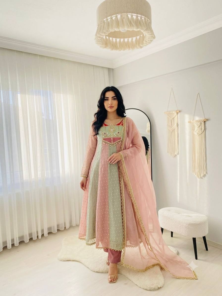 Trending Designer Salsa Cruse Butty Salwar Kameez With Dupatta For Party Wear
