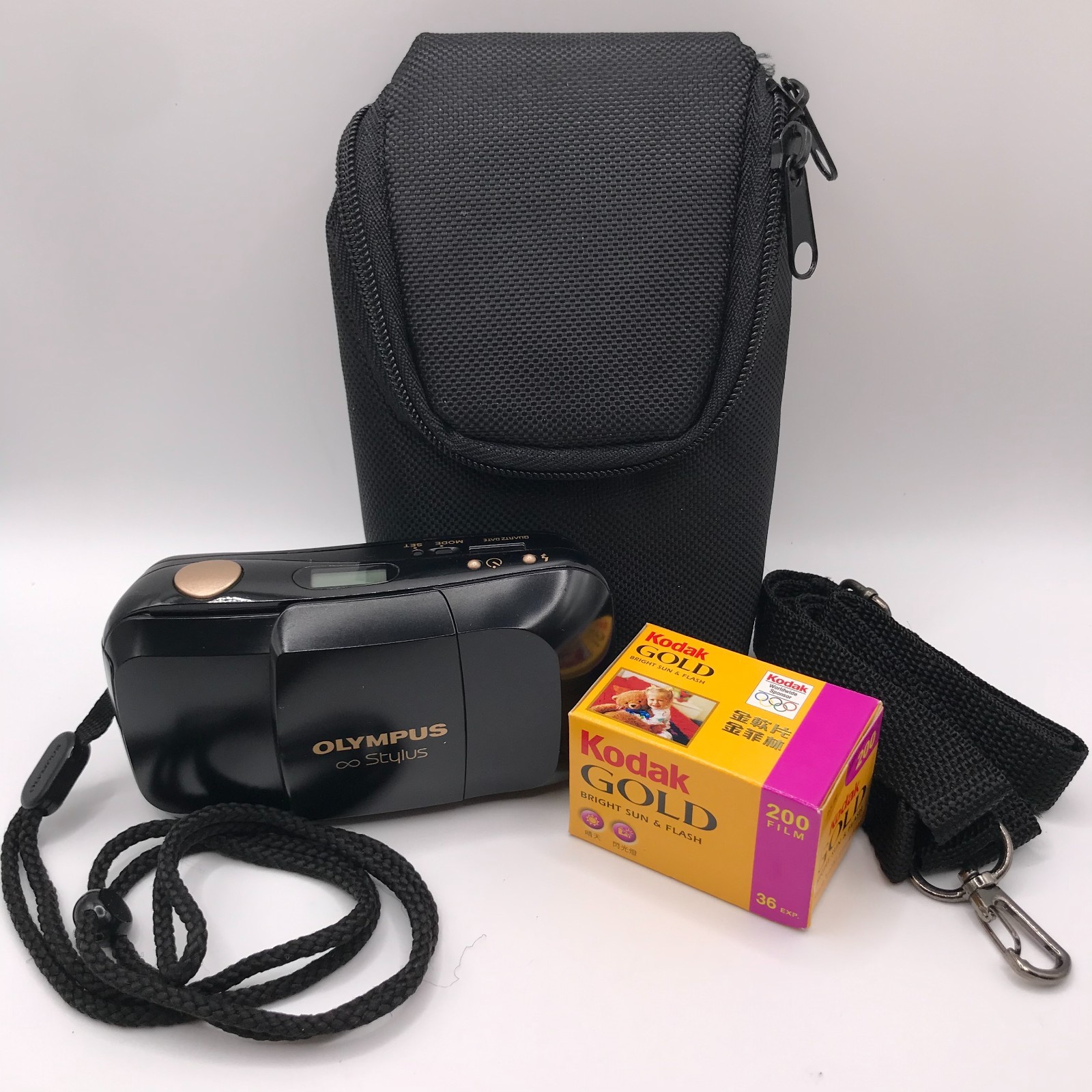 Olympus MJU Stylus Infinity Quartz Date 35mm Point & Shoot Film Camera TESTED
