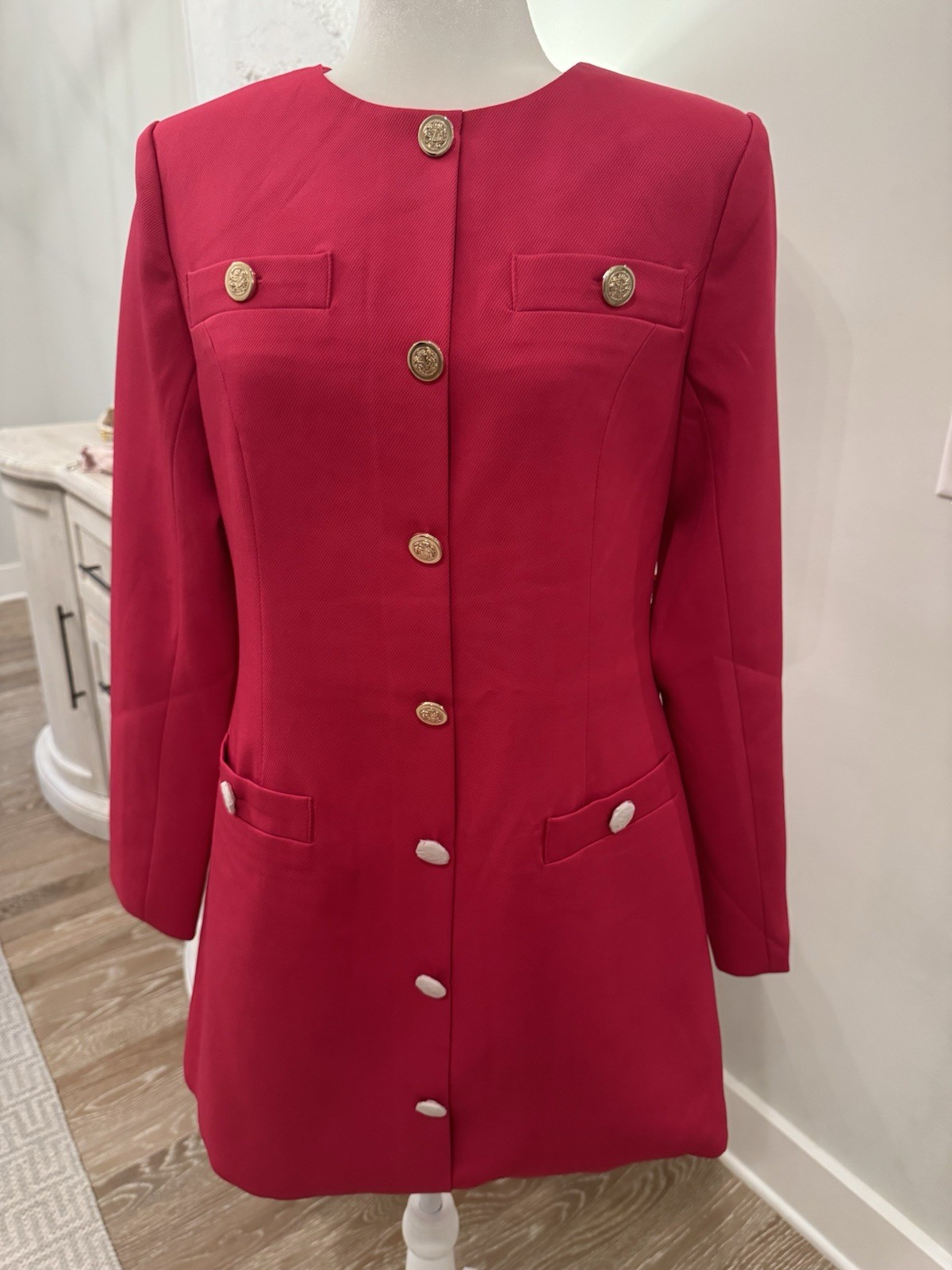 Hyacinth House Women’s Magenta Button Front Pocket Mid-Length Dress Size M NWT Hyacinth House Women’s Magenta Button Front Pocket Mid-Length Dress Size M NWT