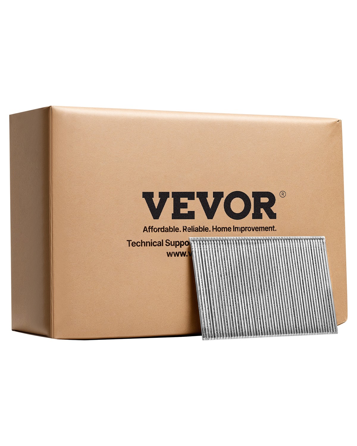 VEVOR 16 Gauge Finish Nails 2 in Straight Finish Nail 2500-Count Galvanized Nail