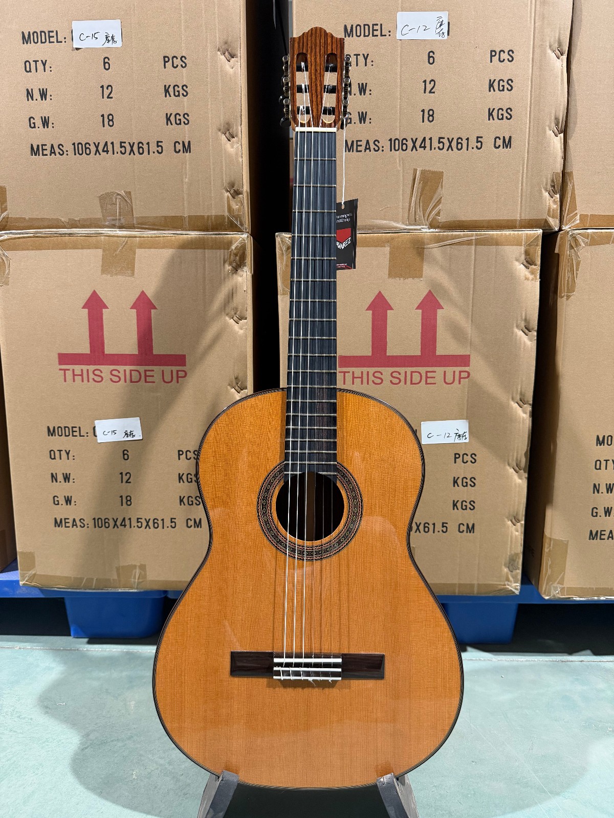 [Video] Luthier Made Solid Cedar Top With Rosewood Body Spanish Classical Guitar