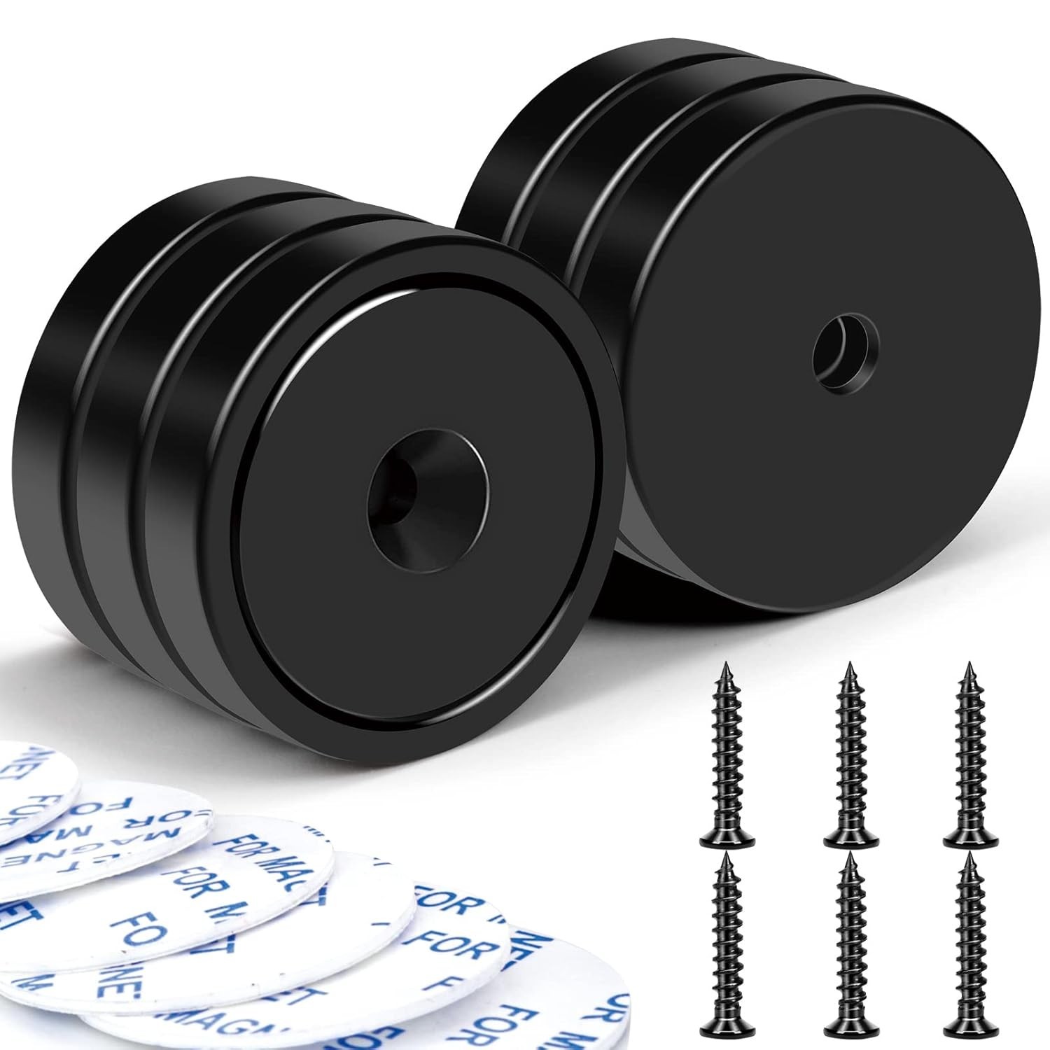Neodymium Cup Magnets 110lb Waterproof Strong Wall Mount Magnets Pack of 6 Neodymium Cup Magnets 110lb Waterproof Strong Wall Mount Magnets Pack of 6
