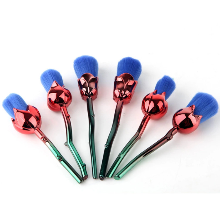 Rosé Luxe Brush Set – 6pcs Beauty Blooms\