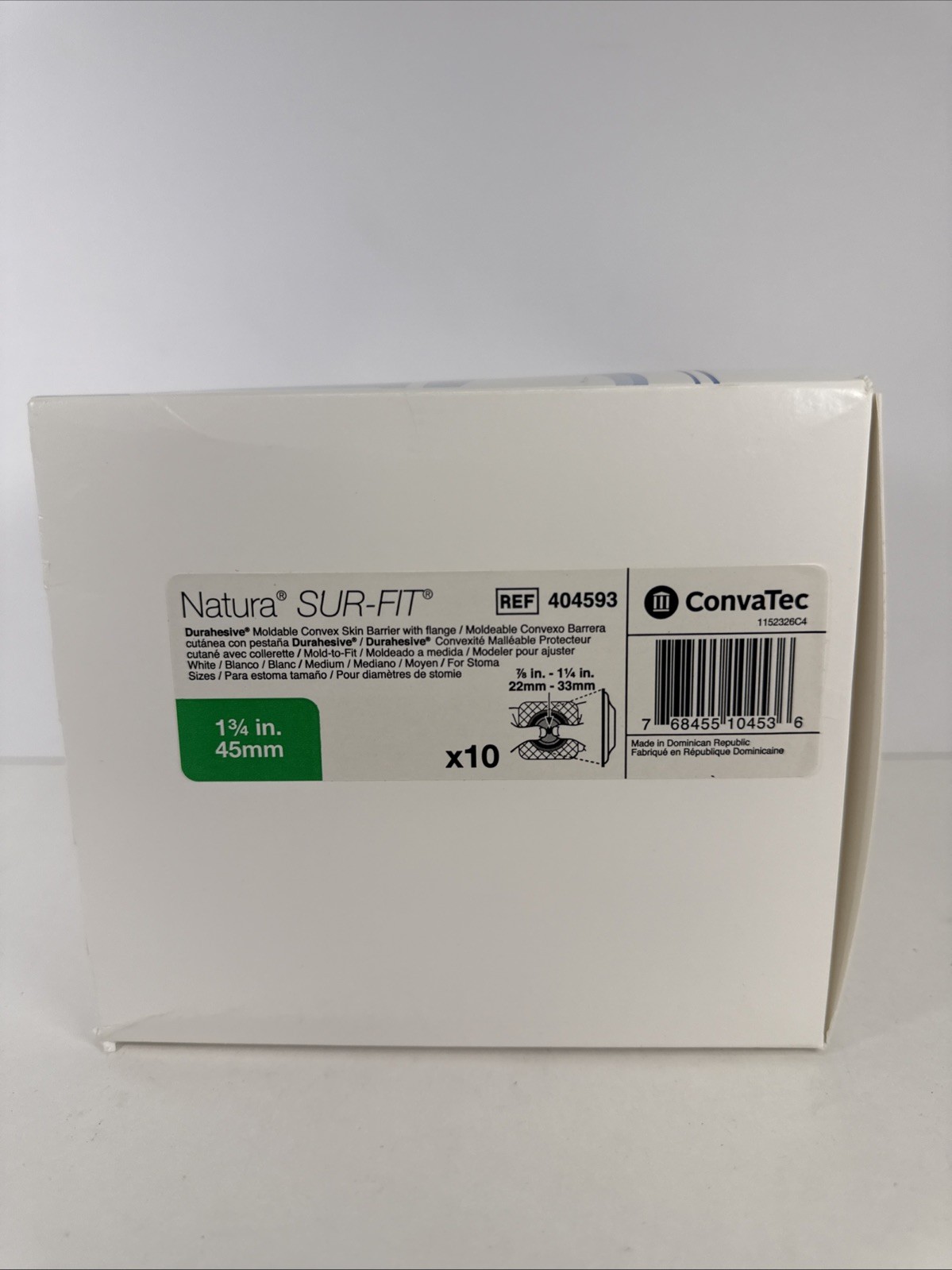 10 ConvaTec 404593 Natura® SUR-FIT® Barriers 1¾” (45mm) Expires 2029 10 ConvaTec 404593 Natura® SUR-FIT® Barriers 1¾” (45mm) Expires 2029