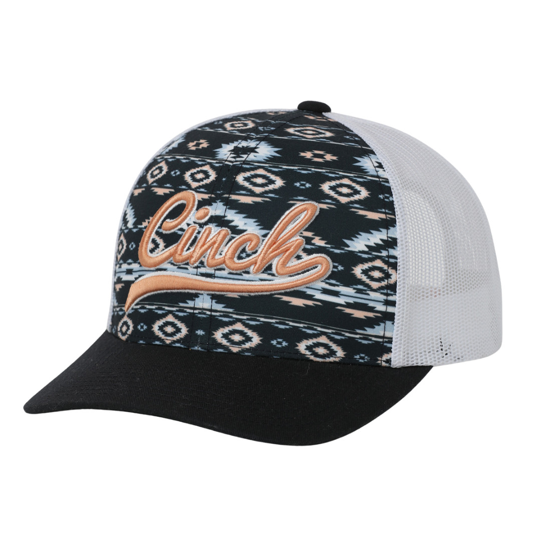 Cinch Ladies Navy Blue Aztec Print Trucker Cap MHC7901020