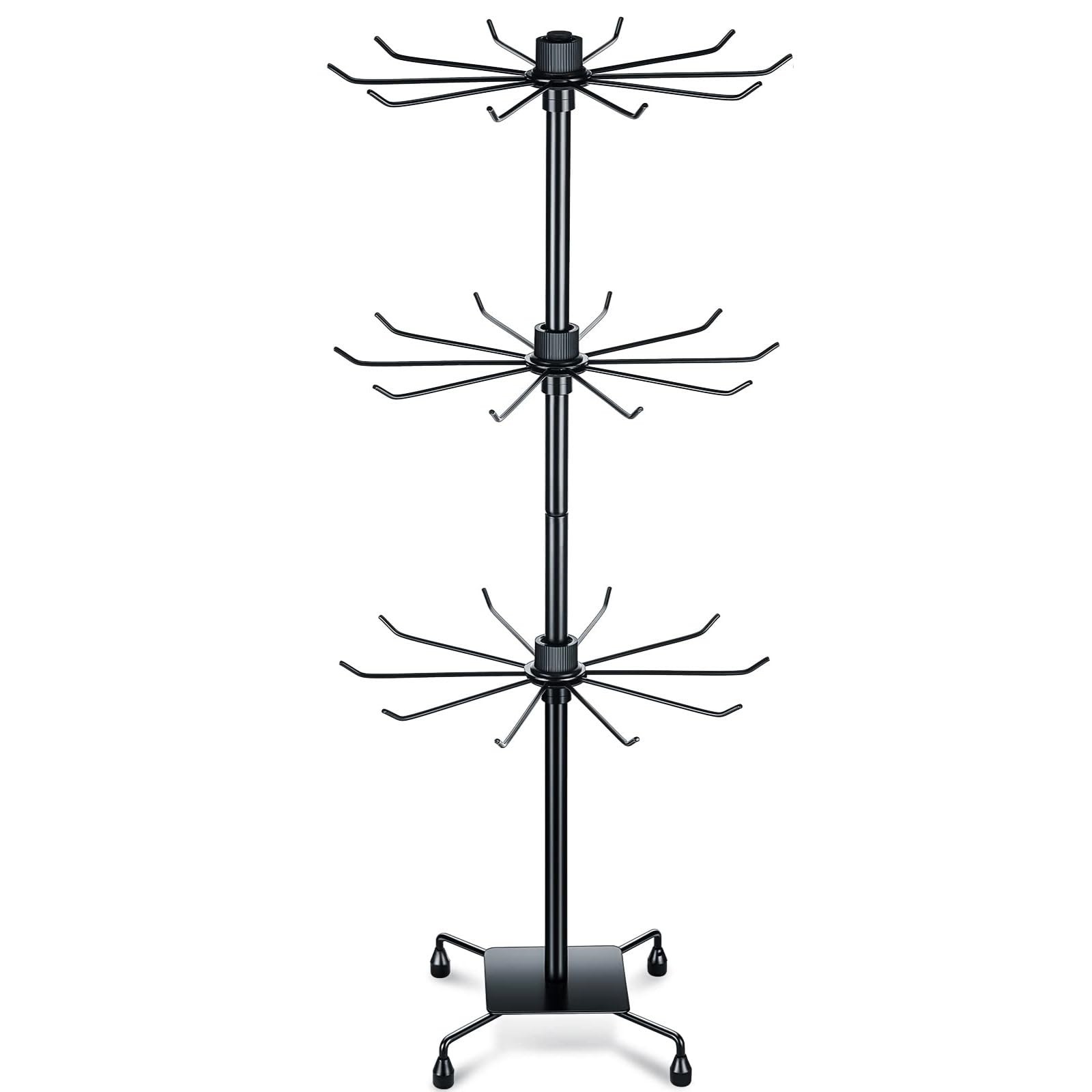 3 Tier Spinner Display Rack Retail Display Stand Metal Rotating Display Rack ...